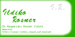 ildiko rosner business card