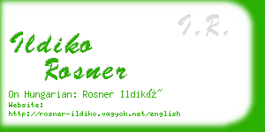 ildiko rosner business card